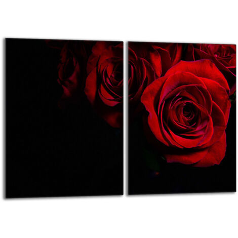 Plaque de protection en verre pour poêle 2x40x52 Rose (1/5)