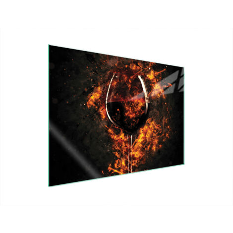 PLAQUE DE PROTECTION EN VERRE POUR POÊLE 70x52 WINE (1/5)