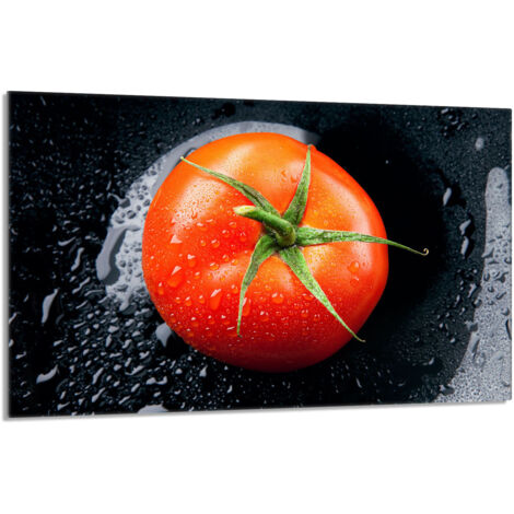 Plaque de protection en verre pour poêle 80x52 Tomate (1/5)