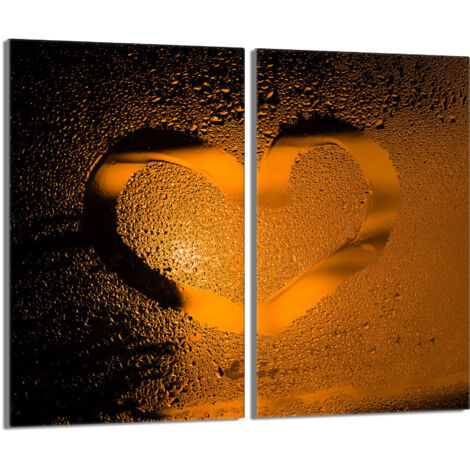 Plaque de protection en verre pour poêle 2x30x52 Coeur (1/5)