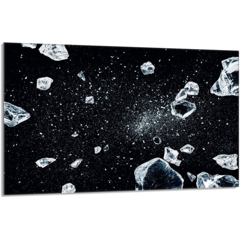 Plaque de protection en verre pour le poêle 80x52 Ice