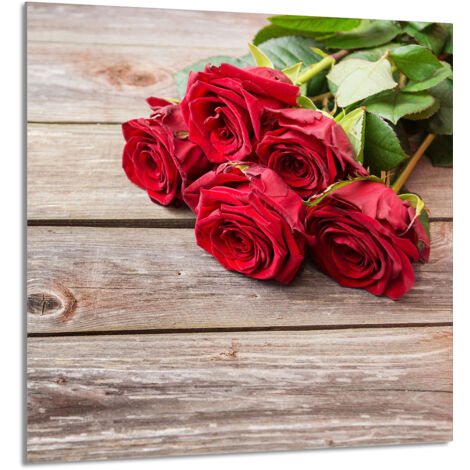 PANNEAU DE VERRE POUR CUISINE 60x65 Roses (1/5)