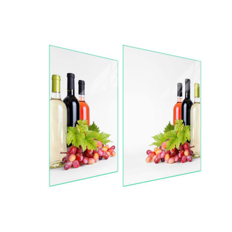 PLAQUE DE PROTECTION EN VERRE POUR POÊLE 70x52 WINE (1/5)