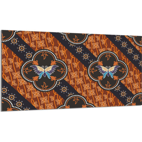 Plaque de protection en verre pour poêle 90x52 Butterfly (1/5)