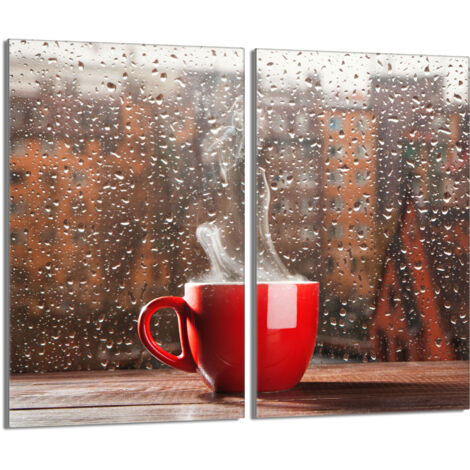 Plaque de protection en verre pour la cuisinière 2x30x52 Café (1/5)