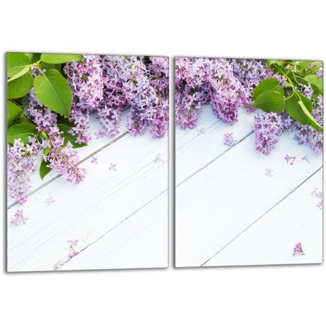 Plaque de protection en verre pour poêle 2x40x52 Lilas (1/5)