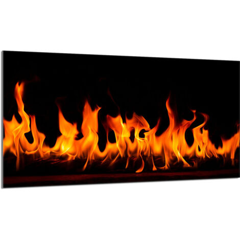 Plaque de protection en verre pour le poêle 90x52 Fire (1/5)