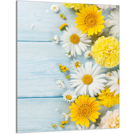 Lot De 2 Planches à Découper En Verre Trempé 40x52 Cm Motif Peinture Plumes - Marque Coloray, Facile à Nettoyer