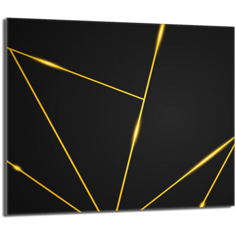 Plaque de protection en verre pour poêle 60x52 Noir (1/5)