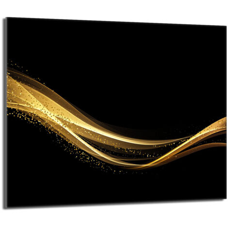 Plaque de protection en verre pour poêle 60x52 Noir (1/5)
