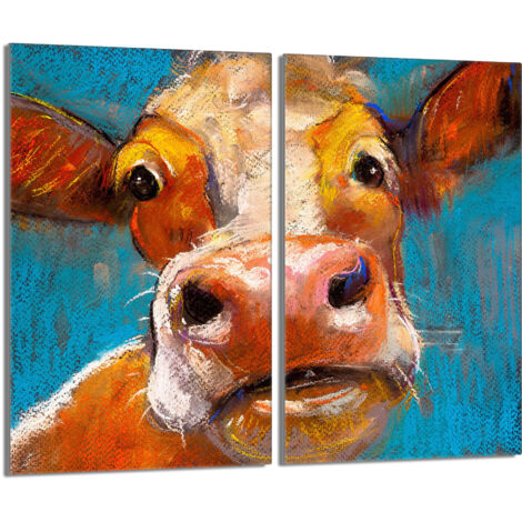 Plaque de protection en verre pour le poêle 2x30x52 Vache (1/5)