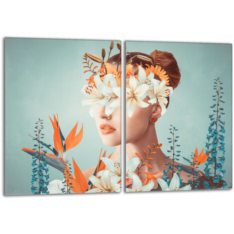 Plaque de protection en verre pour le poêle 2x40x52 Femme (1/5)