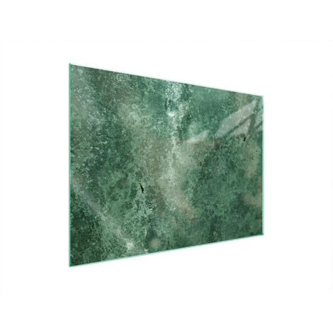 PLAQUE DE PROTECTION EN VERRE POUR POÊLE 70x52 TURQUOISE (1/5)