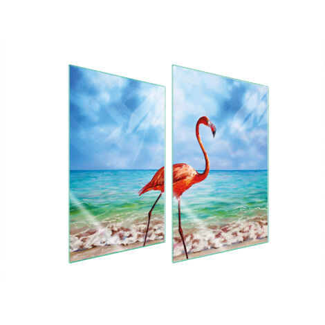 PLAQUE DE PROTECTION EN VERRE POUR CUISINE 2x35x52 FLAMINGO (1/5)