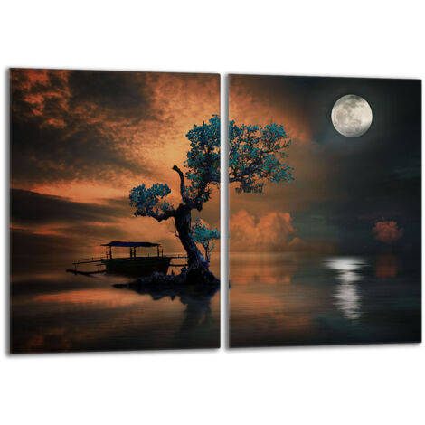 Plaque de protection en verre pour poêle 2x40x52 Tree (1/5)