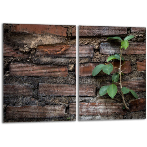 Plaque de protection en verre pour poêle 2x40x52 Brick (1/5)