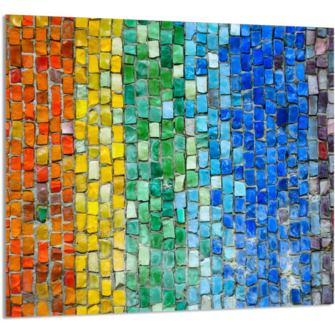 PANNEAU DE VERRE POUR CUISINE 65x60 Coloré (1/5)