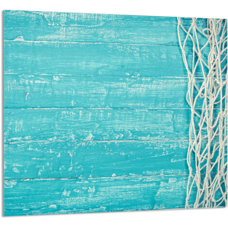 PANNEAU DE VERRE POUR CUISINE 65x60 Turquoise (1/5)
