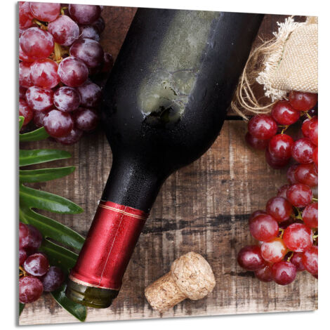 PANNEAU DE VERRE POUR CUISINE 60x65 Vin (1/5)