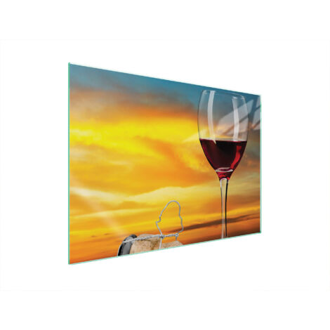 PLAQUE DE PROTECTION EN VERRE POUR POÊLE 70x52 WINE (1/5)