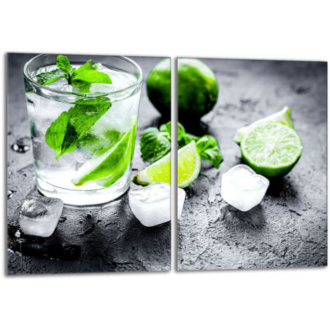 Plaque de protection en verre pour poêle 2x40x52 Citron vert (1/5)