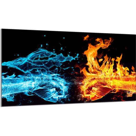 Plaque de protection en verre pour le poêle 90x52 Fire (1/5)