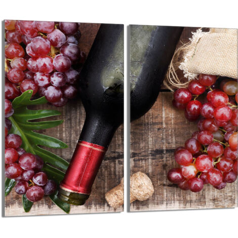 Plaque de protection en verre pour poêle 2x30x52 Wine (1/5)