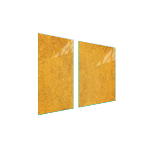 PLAQUE DE PROTECTION EN VERRE POUR POÊLE 90x52 OR (1/5)