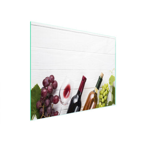 PLANCHE À DÉCOUPER EN VERRE 52x30 VIN (1/5)