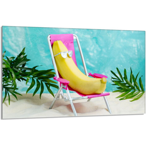 Plaque de protection en verre pour poêle 80x52 Banana (1/5)