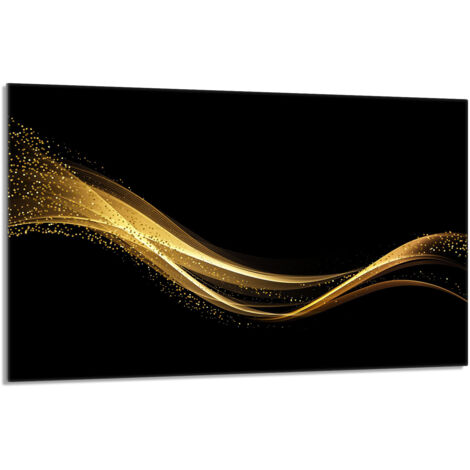 Plaque de protection en verre pour poêle 80x52 Noir