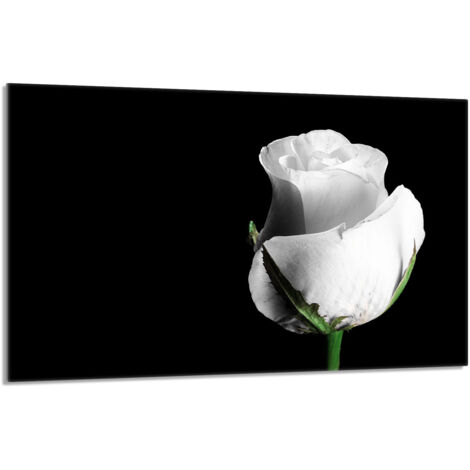 Planche De Cuisine En Verre Trempé Tulup – Motif Roses, 80x52 Cm