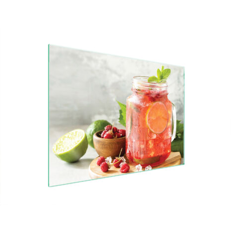 PLAQUE DE PROTECTION EN VERRE POUR CUISINIÈRE 70x52 DRINK (1/5)