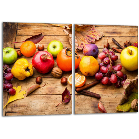 Plaque de protection en verre pour poêle 2x40x52 Fruit (1/5)