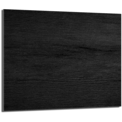 Plaque de protection en verre pour poêle 60x52 Noir (1/5)