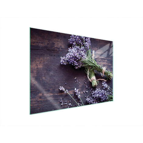 PLAQUE DE PROTECTION EN VERRE POUR POÊLE 70x52 LAVANDE (1/5)