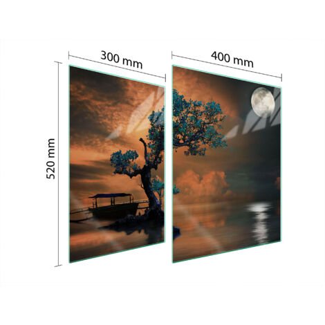 PLAQUE DE PROTECTION EN VERRE POUR POÊLE 70x52 TREE (1/5)