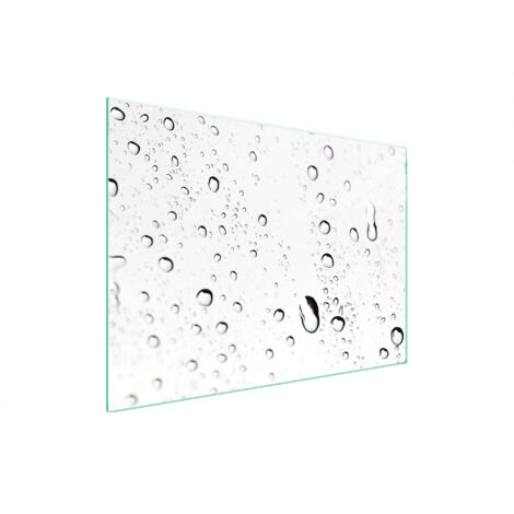 PLAQUE DE PROTECTION EN VERRE POUR POÊLE 70x52 GOUTTES (1/5)