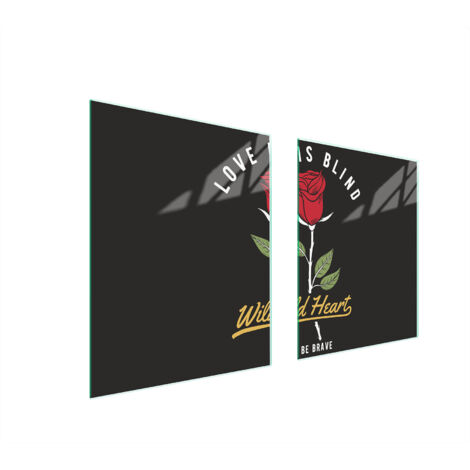 PLAQUE DE PROTECTION EN VERRE POUR POÊLE 85x52 ROSE (1/5)