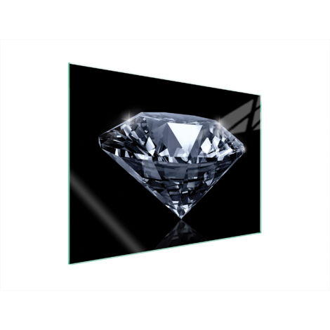 PLAQUE DE PROTECTION EN VERRE POUR POÊLE 70x52 DIAMANT (1/5)