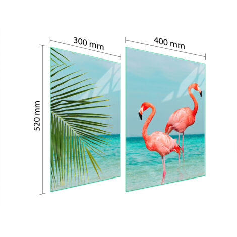 PLAQUE DE PROTECTION EN VERRE POUR POÊLE 70x52 FLAMINGO (1/5)