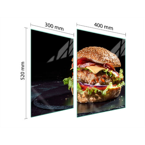 PLAQUE DE PROTECTION EN VERRE POUR POÊLE 70x52 HAMBURGER (1/5)