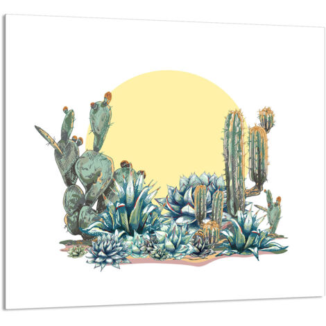 PANNEAU DE VERRE POUR CUISINE 65x60 Cactus (1/5)
