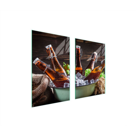 PLAQUE DE PROTECTION EN VERRE POUR CUISINE 65x52 BOUTEILLES (1/5)