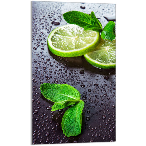 Planche à découper en verre 30 x 52 cm Citron vert (1/5)