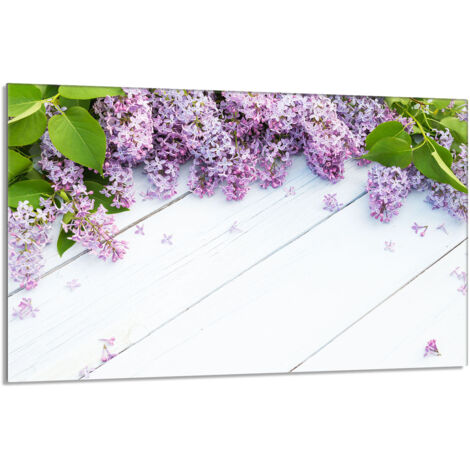 Plaque de protection en verre pour poêle 80x52 Lilas (1/5)