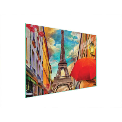PLAQUE DE PROTECTION EN VERRE POUR POÊLE 70x52 PARIS (1/5)