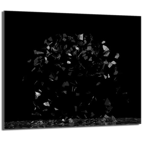 Plaque de protection en verre pour poêle 60x52 Noir (1/5)