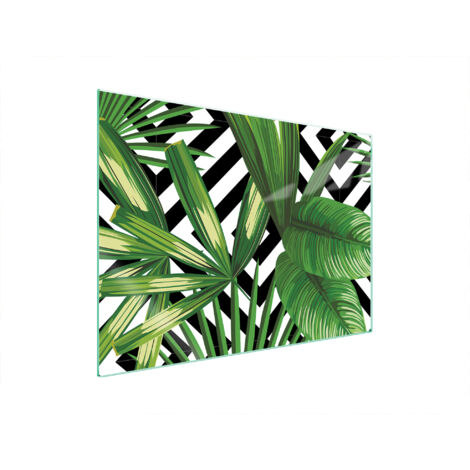 PLAQUE DE PROTECTION EN VERRE POUR POÊLE 70x52 FEUILLES (1/5)