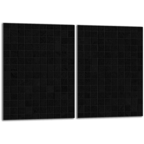 Plaque de protection en verre pour poêle 2x40x52 Noir (1/5)